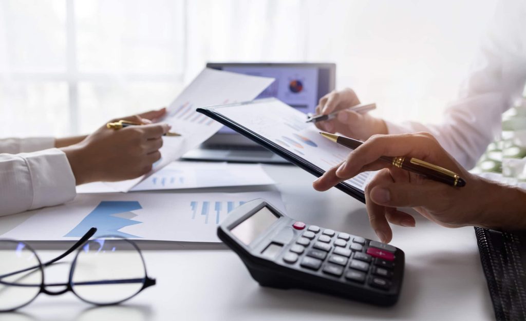 Business owners dealing with corporate advances