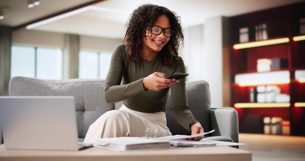 Taking a picture to create digital receipts for deductions.